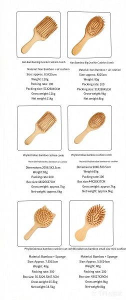 Eco-Friendly Bamboo Paddle Hair Massager